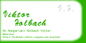 viktor holbach business card